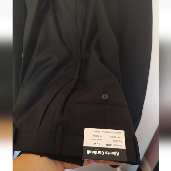 Alberto cardinali Mens suit Black tailored fit 36 regular slim fit brand new - Picture 6 of 6